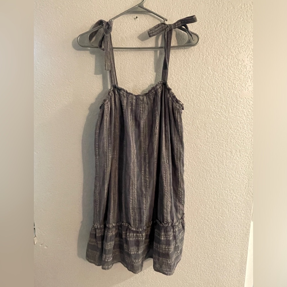 altar’d state blue and white dress with tie straps size medium.